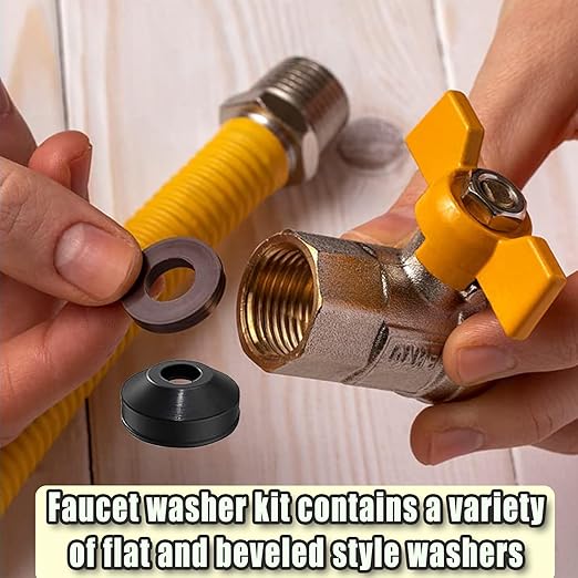 48 PCS Faucet Washer Assortment Kit Outdoor Faucet Repair Kit - Image 7