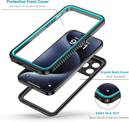 Lanhiem for iPhone 15 Pro Case, IP68 Waterproof Dustproof Shockproof Cases - Image 3