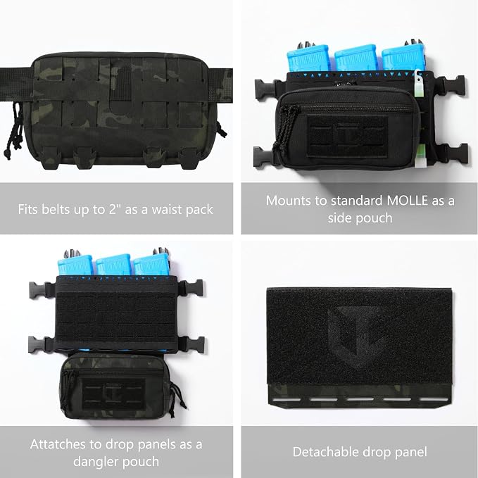 Tactical Admin Pouch Laser Cut MOLLE EDC Tool Organizer - Image 5
