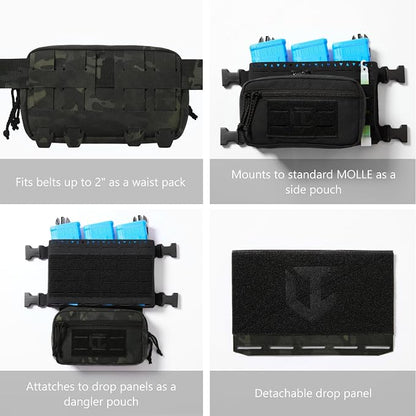 Tactical Admin Pouch Laser Cut MOLLE EDC Tool Organizer - Image 5