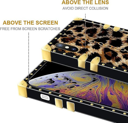 Compatible with iPhone XR Case, Seamless Gold Chain Leopard Luxury Golden - Image 7