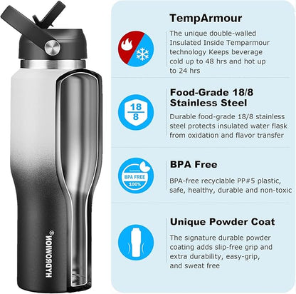 HYDROWION Insulated Water Bottle, 32oz Water Bottle - Image 2