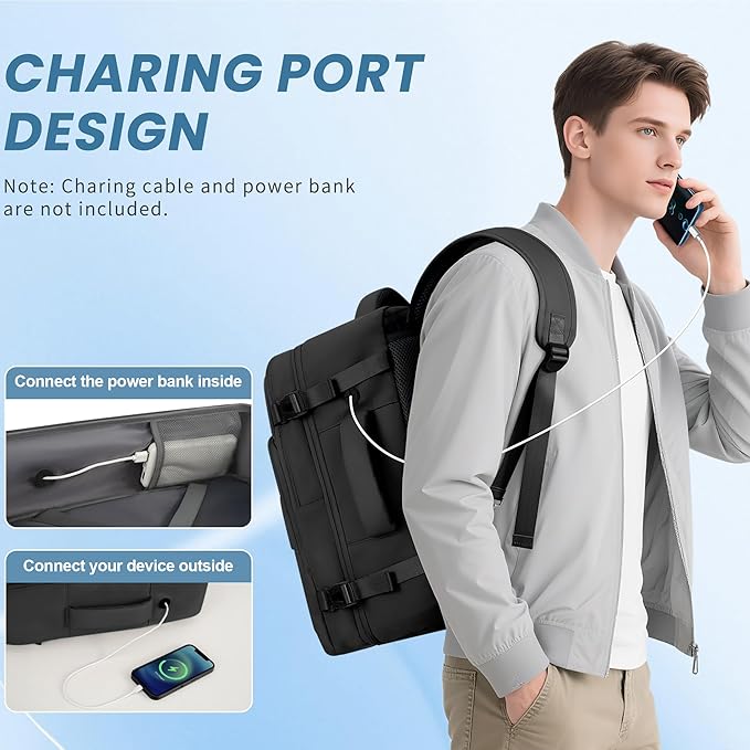 Sinaliy Travel Backpack for Men Women, Personal Item Travel Bag - Image 4