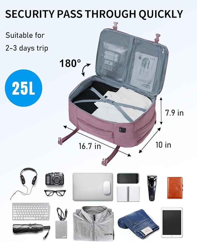 ECOHUB 17'' Travel Backpack, Personal Item Backpack - Image 3