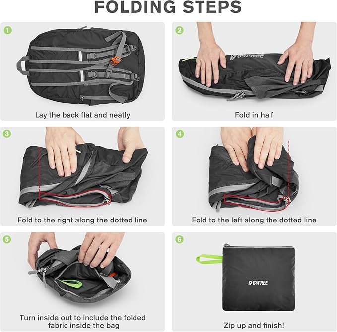 G4Free 24L Lightweight Packable Hiking Backpack Small Sport Travel Daypack - Image 5