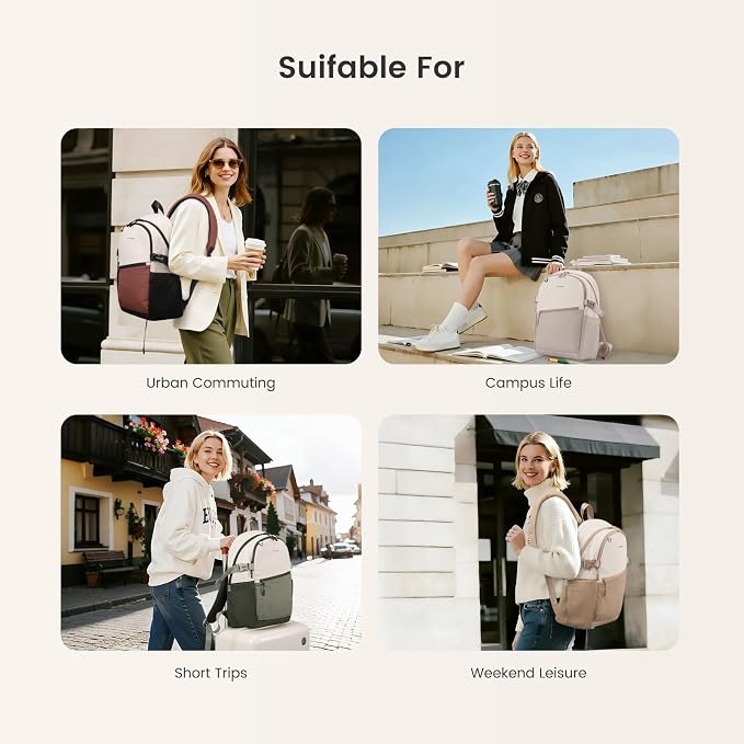 LOVEVOOK Everyday Backpack for Women, Chic Versatile Backpack - Image 6