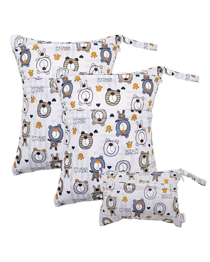ALVA ALVABABY 3pcs Cloth Diaper Wet Dry Bags Waterproof Reusable by ALVABABY