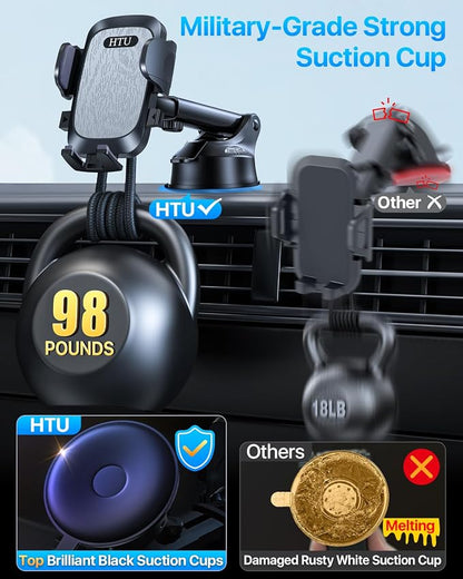 【98+LBS Strongest Suction & Military-Grade】Ultimate Car Phone Mount【Patent & - Image 2