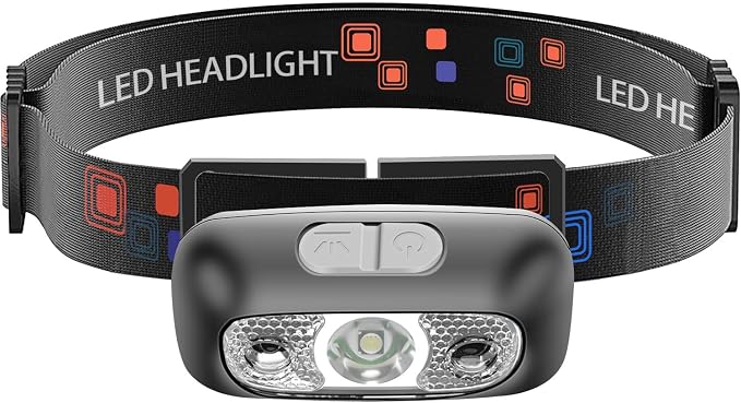 Headlamp, USB-C Rechargeable, 90-Degree Adjustable, Flashlight by HILIYOT