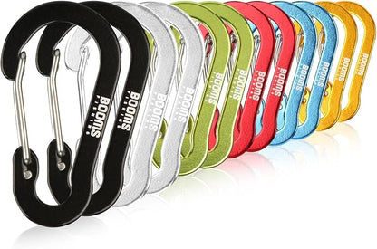 Booms Fishing CC1 Multi-Use Carabiner Clip, 6 Pack Small Caribeener Clips by BoomsFishing