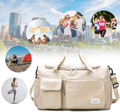 Suruid Sports Gym Bag with Shoes Compartment Travel Duffel Bag with Dry Wet - Image 7