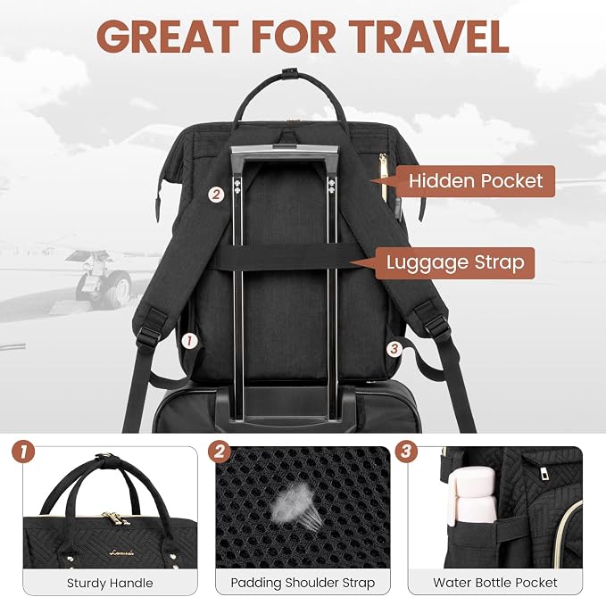 LOVEVOOK Laptop Backpack for Women, 17 Inch Professional Womens Travel Backpack - Image 6