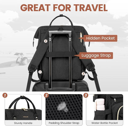 LOVEVOOK Laptop Backpack for Women, 17 Inch Professional Womens Travel Backpack - Image 6