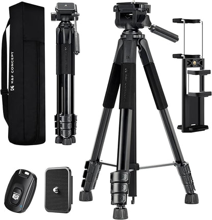 K&F Concept Camera Tripod, Cellphone Clip by KFCONCEPT