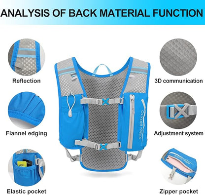 INOXTO Running Hydration Vest Backpack, Lightweight Insulated Pack - Image 3