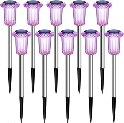 Christmas Solar Lights Outdoor 10 Pack Solar Pathway Lights Outdoor Halloween - Image 7