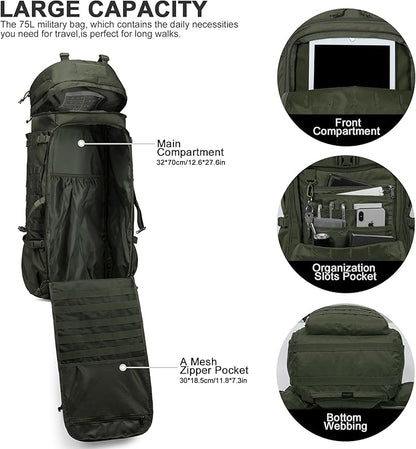 Mardingtop 75L Molle Hiking Internal Frame Backpacks - Image 5