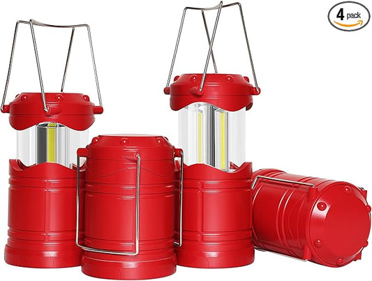 Lichamp LED Camping Lantern, 4 Pack Battery Powered Flashlight by Lichamp