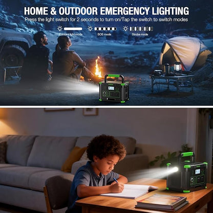 Portable Power Station 500W, 519Wh Solar Generator - Image 4