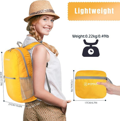 ZOMAKE Ultra Lightweight Hiking Backpack 20L, Packable Small Backpacks Water - Image 2