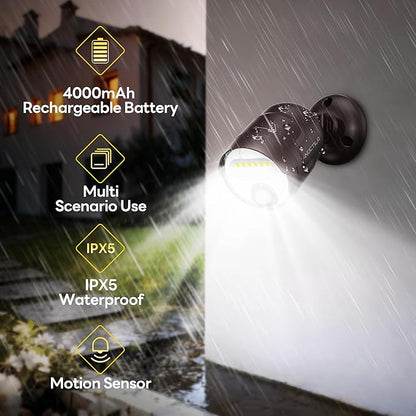 Battery Operated Motion Sensor Light, 4000mAh Rechargeable Battery Powered - Image 2