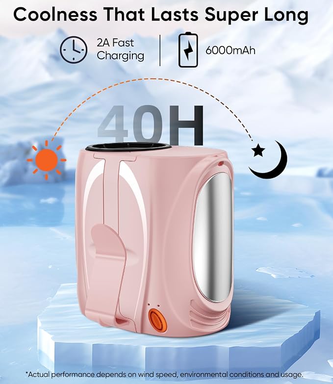 Tedajo AI Portable Waist Fan, 6-Speed 16000RPM Strong Turbo Airflow, 40H Max - Image 8