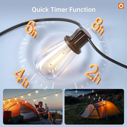 addlon 35FT Solar String Lights Outdoor, IP54 Waterproof Solar Powered - Image 6