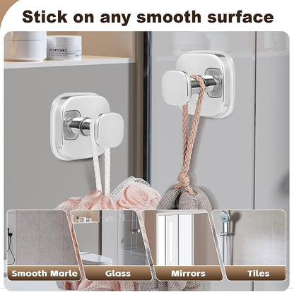 Suction Cup Hooks for Shower Heavy Duty No-Drill– Reusable Multi-Purpose Hooks - Image 4