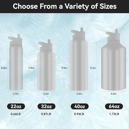 HASLE OUTFITTERS Insulated Water Bottle 22 oz Double Wall Stainless Steel Water - Image 3