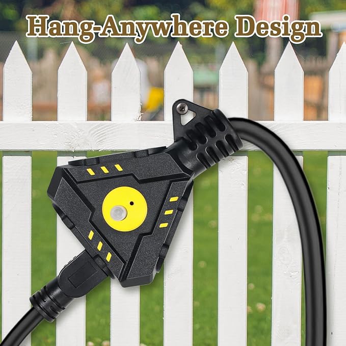 6FT 14 Gauge Outdoor Extension Cord 6-Outlet 14/3 SJTW Heavy Duty Extension Cord - Image 4
