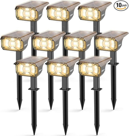 LEREKAM Solar Spot Lights Outdoor Landscape Lights, IP65 Outdoor Waterproof by LEREKAM
