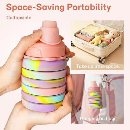Collapsible Water Bottles for Travel, Foldable Sports Water Bottle for Kids - Image 3