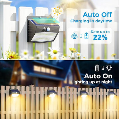 Peasur 16 Packs Solar Outdoor Lights Motion Sensor Solar Security Light - Image 2