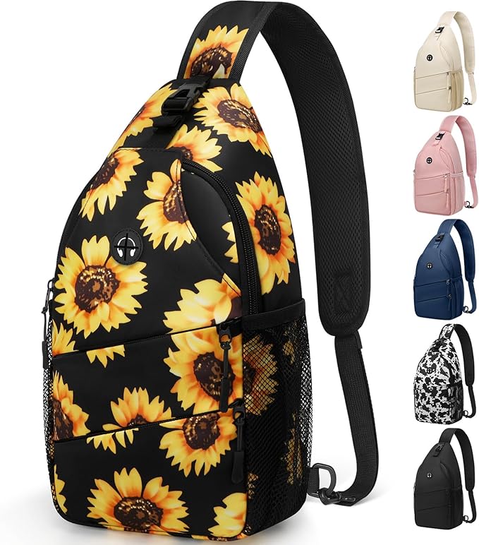 Pritent Crossbody Bags for Women Men Trendy Sling Bag Backpack Casual Chest Bag by Pritent