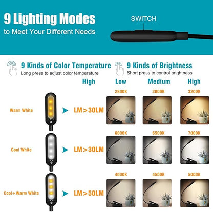 VAVOFO Rechargeable Reading Light, 7 LEDs - Image 3