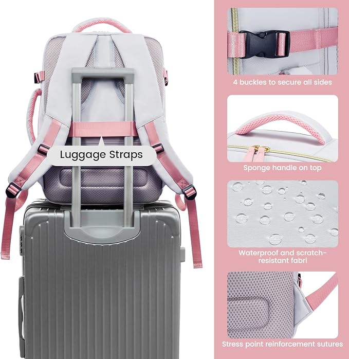 LOVEVOOK Travel Backpack for Women, 40L Carry On Backpack - Image 9
