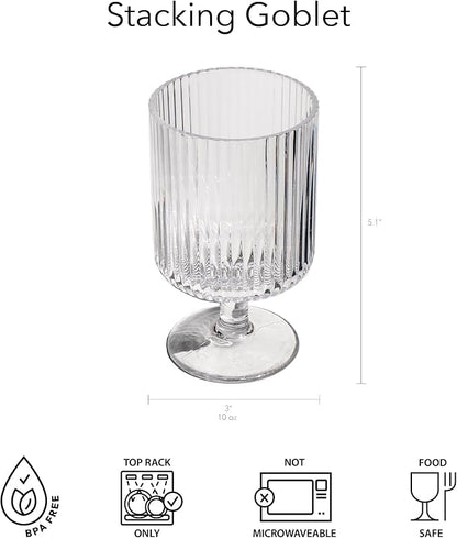 Mesa 10 oz Durable Acrylic Wine Glasses, Shatter-Resistant and Dishwasher-Safe - Image 5