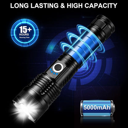 3 Pack Rechargeable Flashlights High Lumens, 990000LM Super Bright LED - Image 4