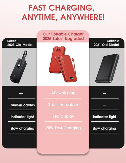 citicr Portable Charger Power Bank, 10000mAh PD20W USB C Fast Charging - Image 2
