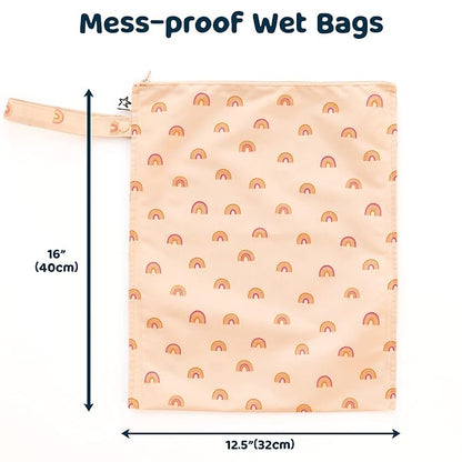 Tiny Twinkle Mess Proof Wet Bags | 2-Pack Reusable Waterproof Wet Bags - Image 4
