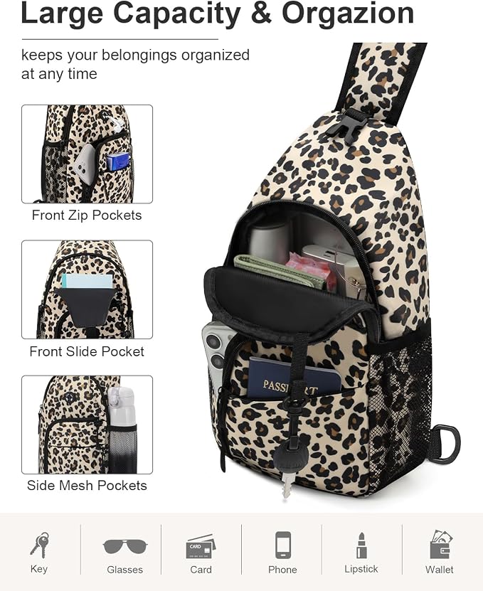 Pritent Crossbody Bags for Women Man Waterproof Sling Bag Backpack Trendy - Image 3