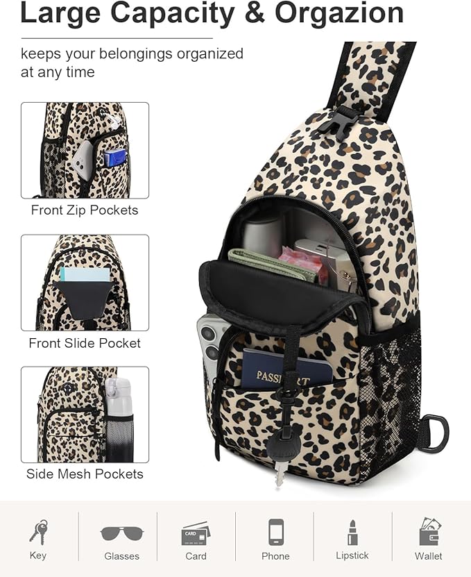Pritent Crossbody Bags for Women Man Waterproof Sling Bag Backpack Trendy - Image 3