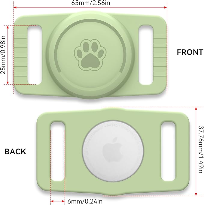 GOCII for Airtag Dog Collar Holder 2 Pack, Waterproof Dog Collar Holder for - Image 3