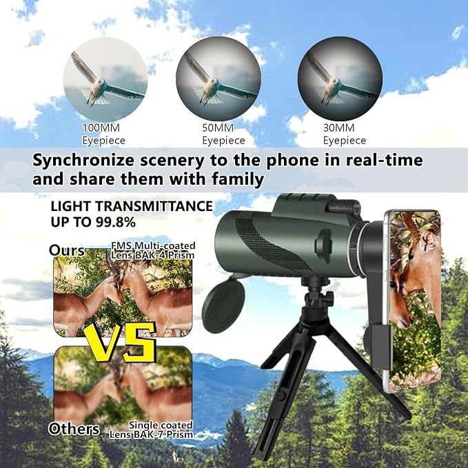 Monocular-Telescope 80x100 High Powered Monoculars High Definition - Image 6