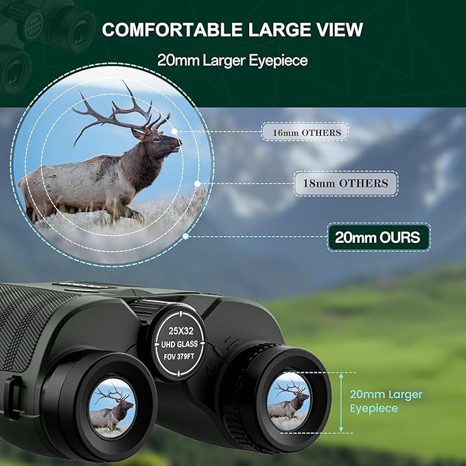 25x32 UHD Compact Binoculars for Adults High Powered - Image 7