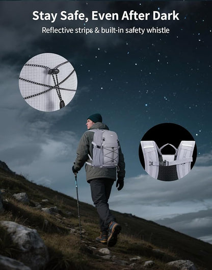 ECOHUB Small Hiking Backpack for Men Women, 20L Lightweight Travel Backpacks - Image 6