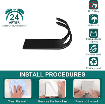 CGBE Shower Holders for Razors, 2 Pack Squeegee Holder and 2 Pack Razor Holder - Image 4