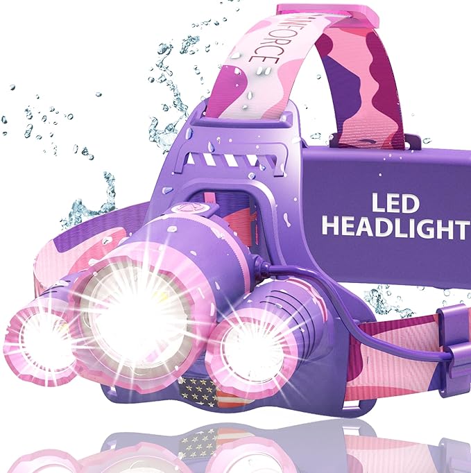 DanForce Headlamp, Ultra Bright Rechargeable LED Headlamp, LUMINUS 1080 Lumens by DanForce