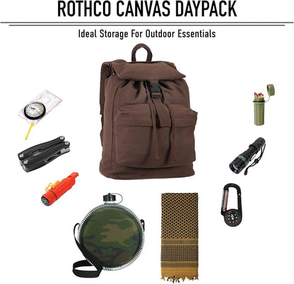 Rothco Canvas Daypack – Heavy-Duty Cotton Canvas Backpack - Image 6