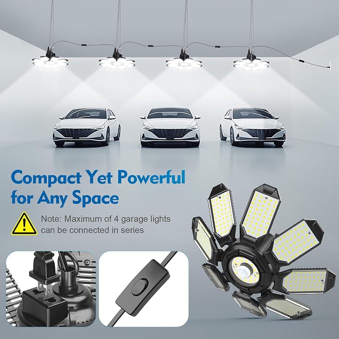 TANBABY 2 Pack LED Garage Lights - Image 6